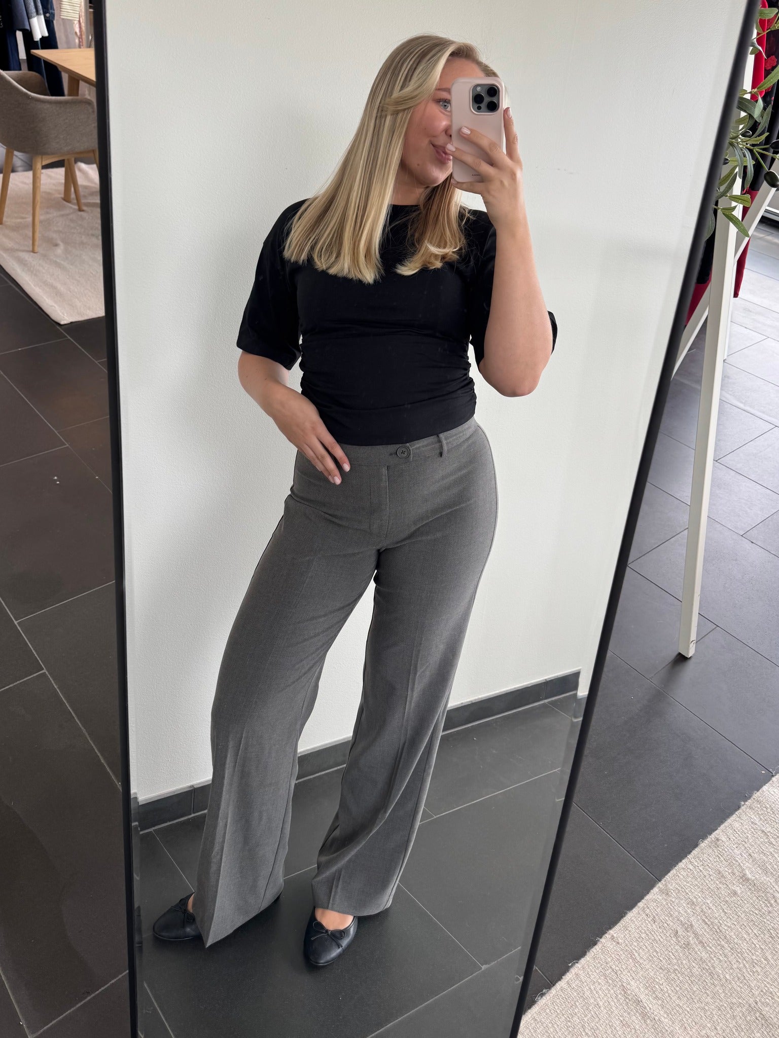 VMTEXAS Trousers - Dark Grey Melange